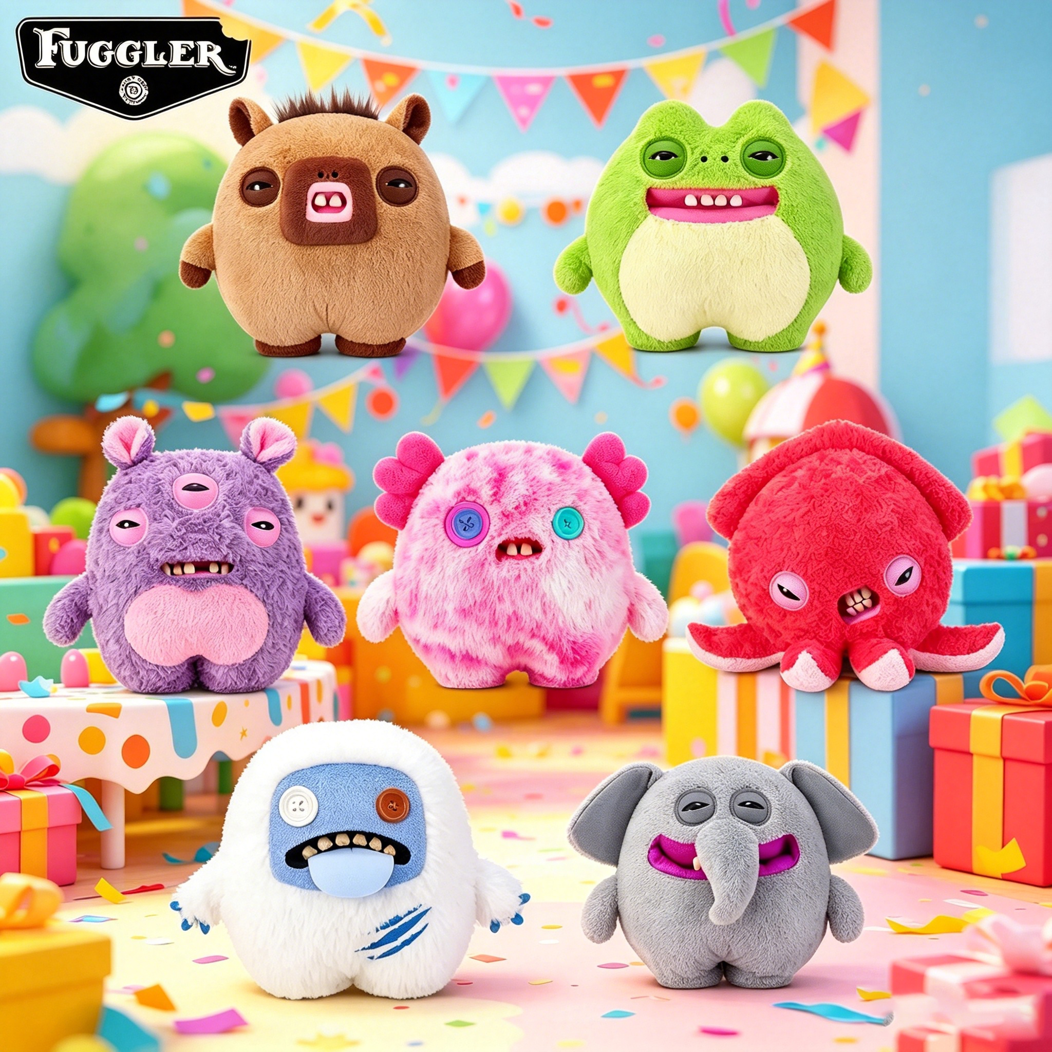 Kids Toys Elephant - Original Fuggler Chonky Series Plush Toy