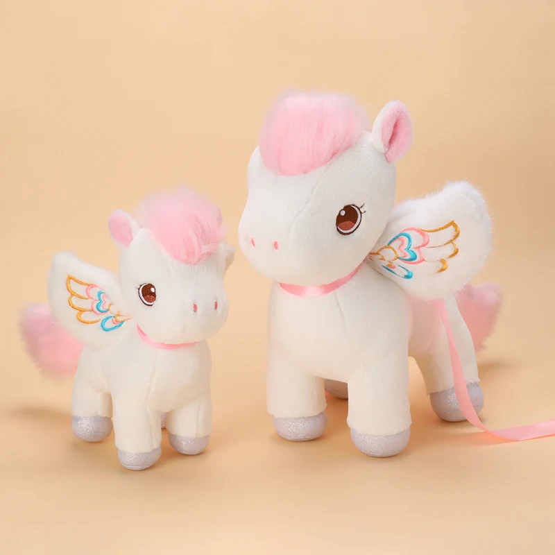 Unicorn Stuffed Toy - Cute White Pink Pegasus Plush Toys