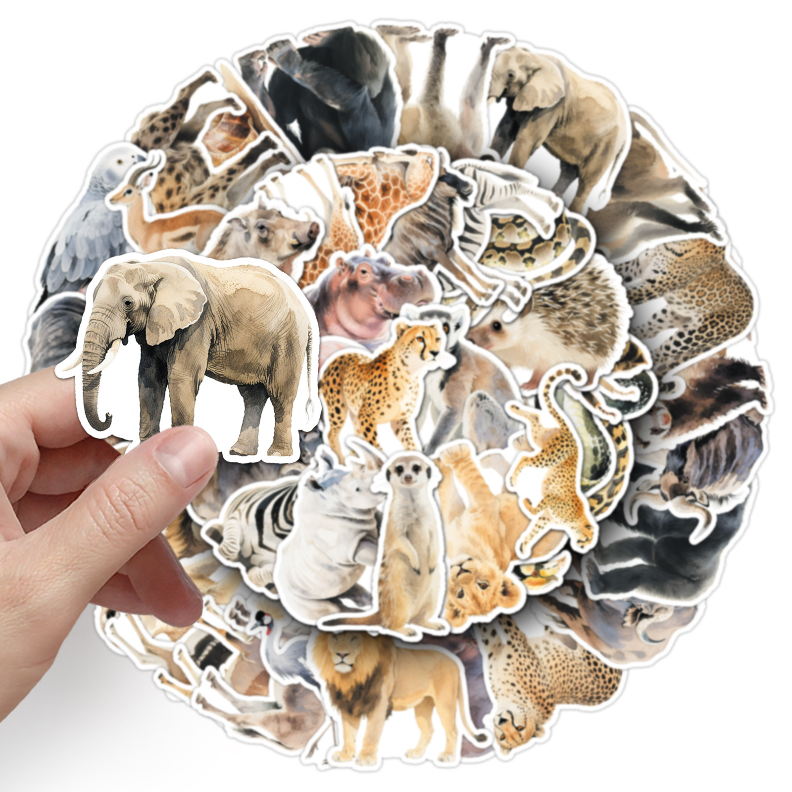 Kids Toys Elephant - 50PCS African Animal Cartoon Giraffe Elephant