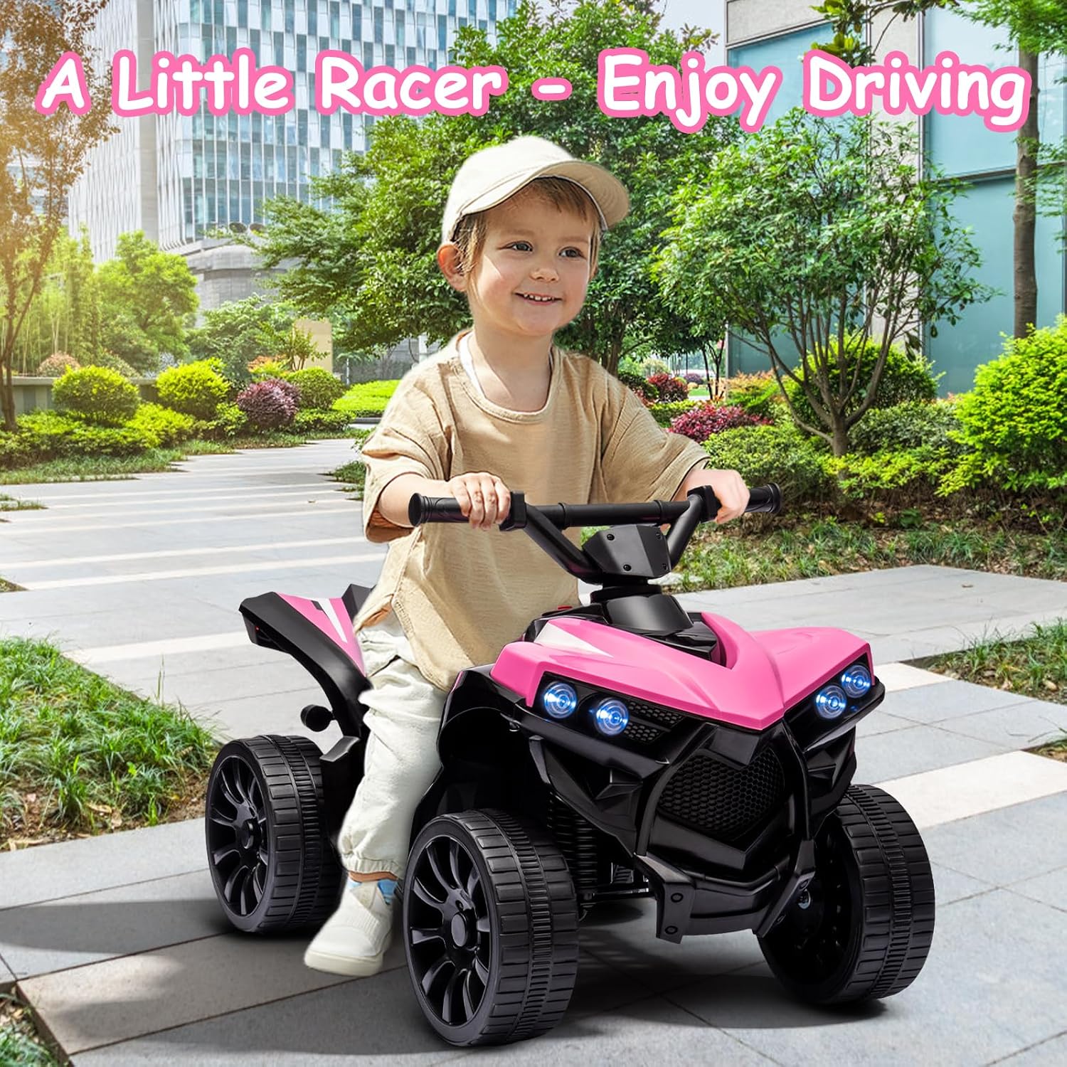 Kids Toys Quad - 6V Battery Powered Kids Electric ATV,