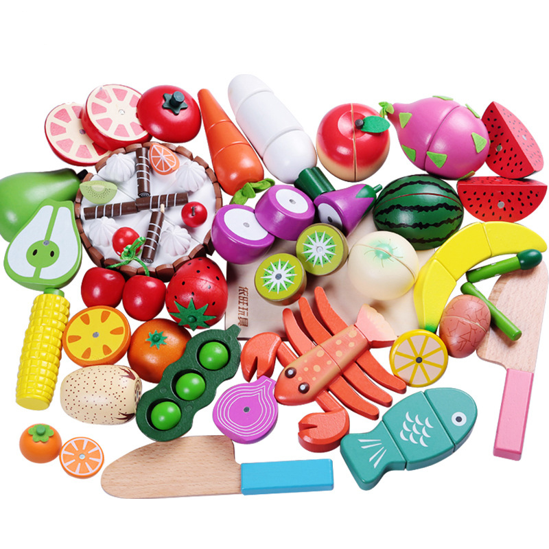 1PCS Wooden Toy Magnetic Cutti - Kids Toys Kitchen Set 评论和价格