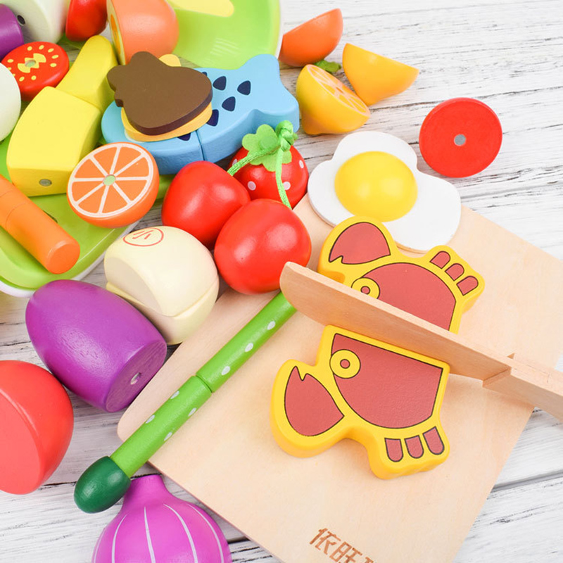 1PCS Wooden Toy Magnetic Cutti - Kids Toys Kitchen Set 评论和价格