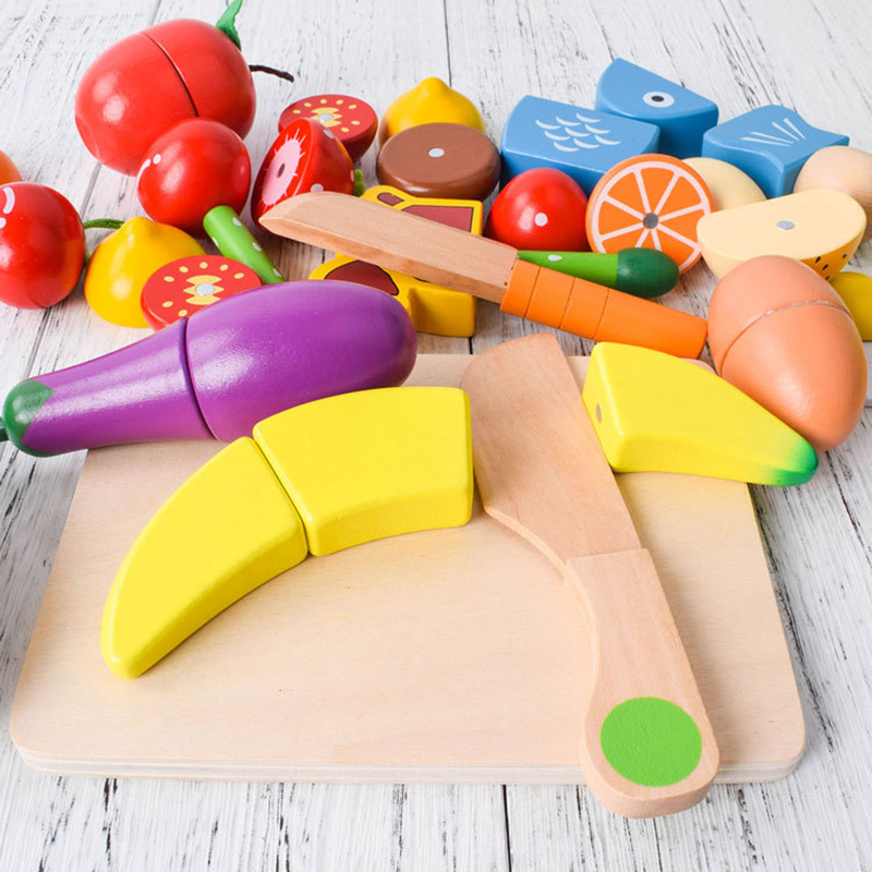 1PCS Wooden Toy Magnetic Cutti - Kids Toys Kitchen Set 评论和价格