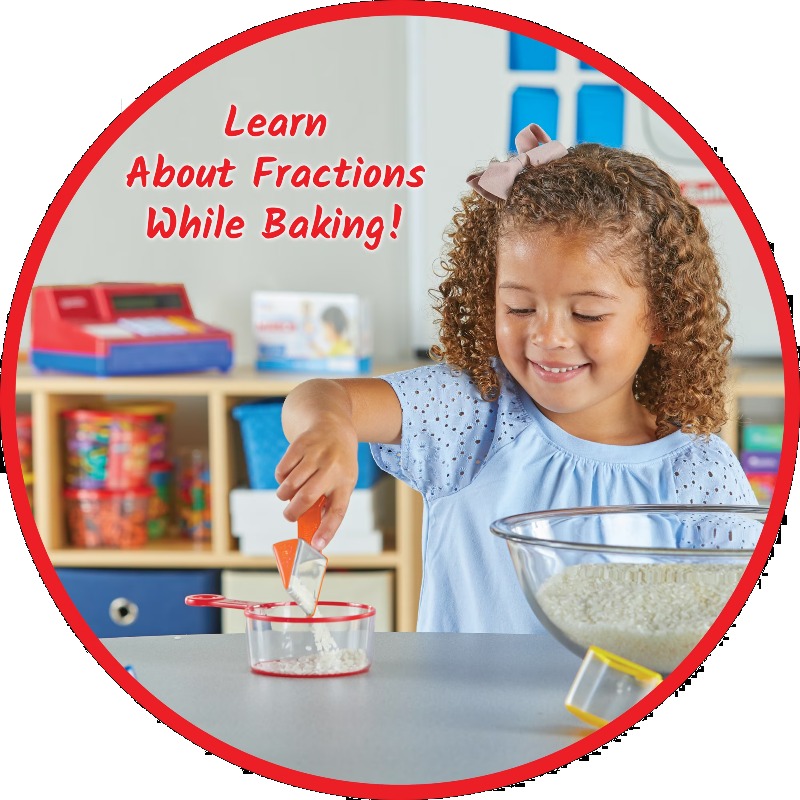 Rainbow Fraction Measuring Cup - Kids Toys Kitchen Set 评论和价格