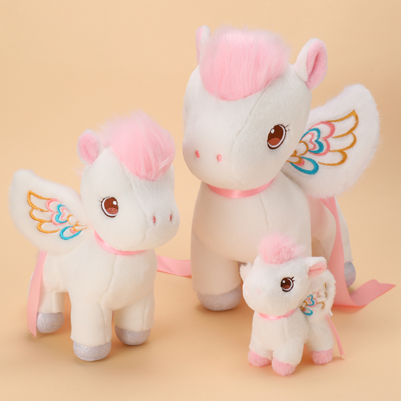 Cute White Pink Pegasus Plush  - Unicorn Stuffed Toy 评论和价格