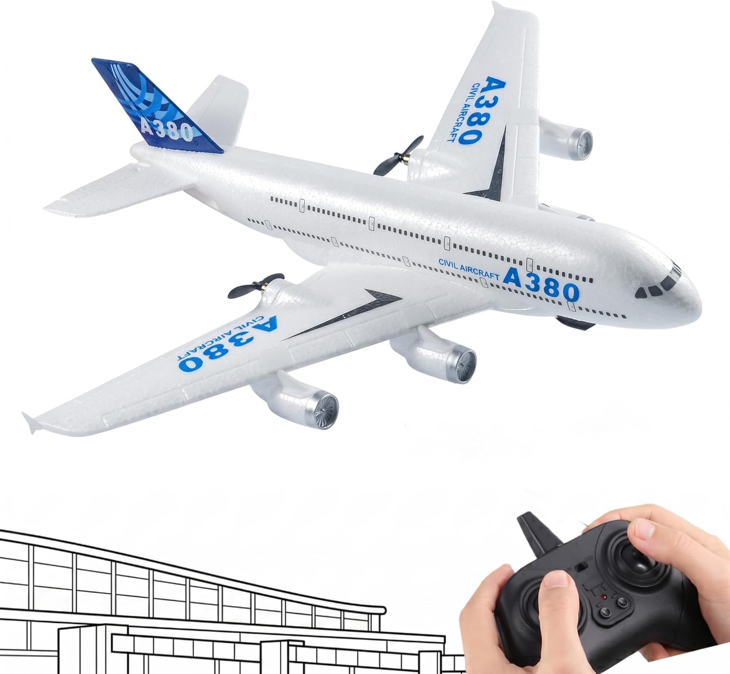 2.4GHz Ready-to-Fly RC Airplan - Kids Toys Channel 评论和价格