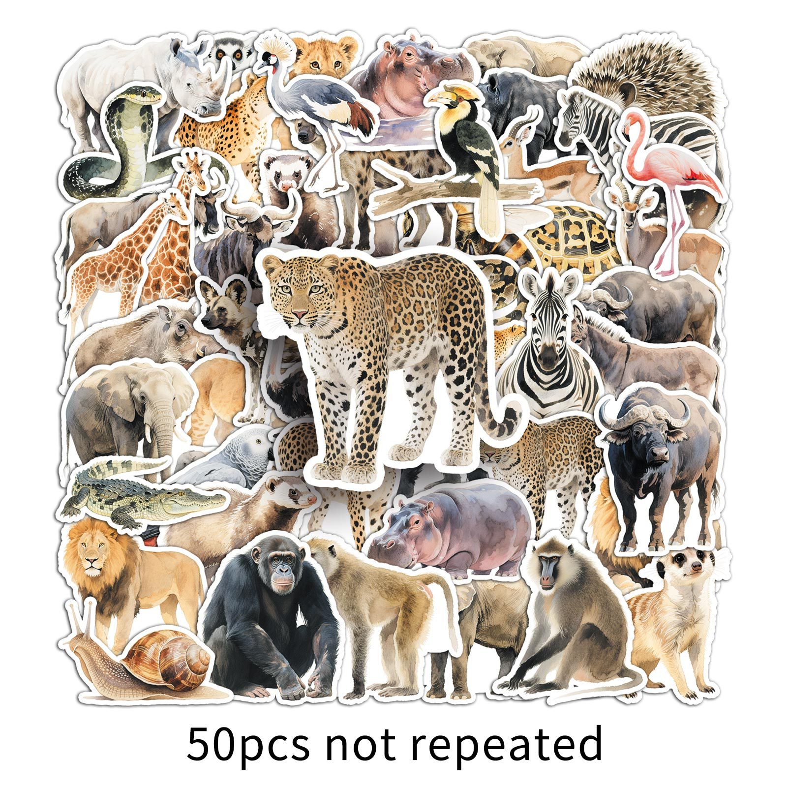 50PCS African Animal Cartoon G - Kids Toys Elephant 评论和价格