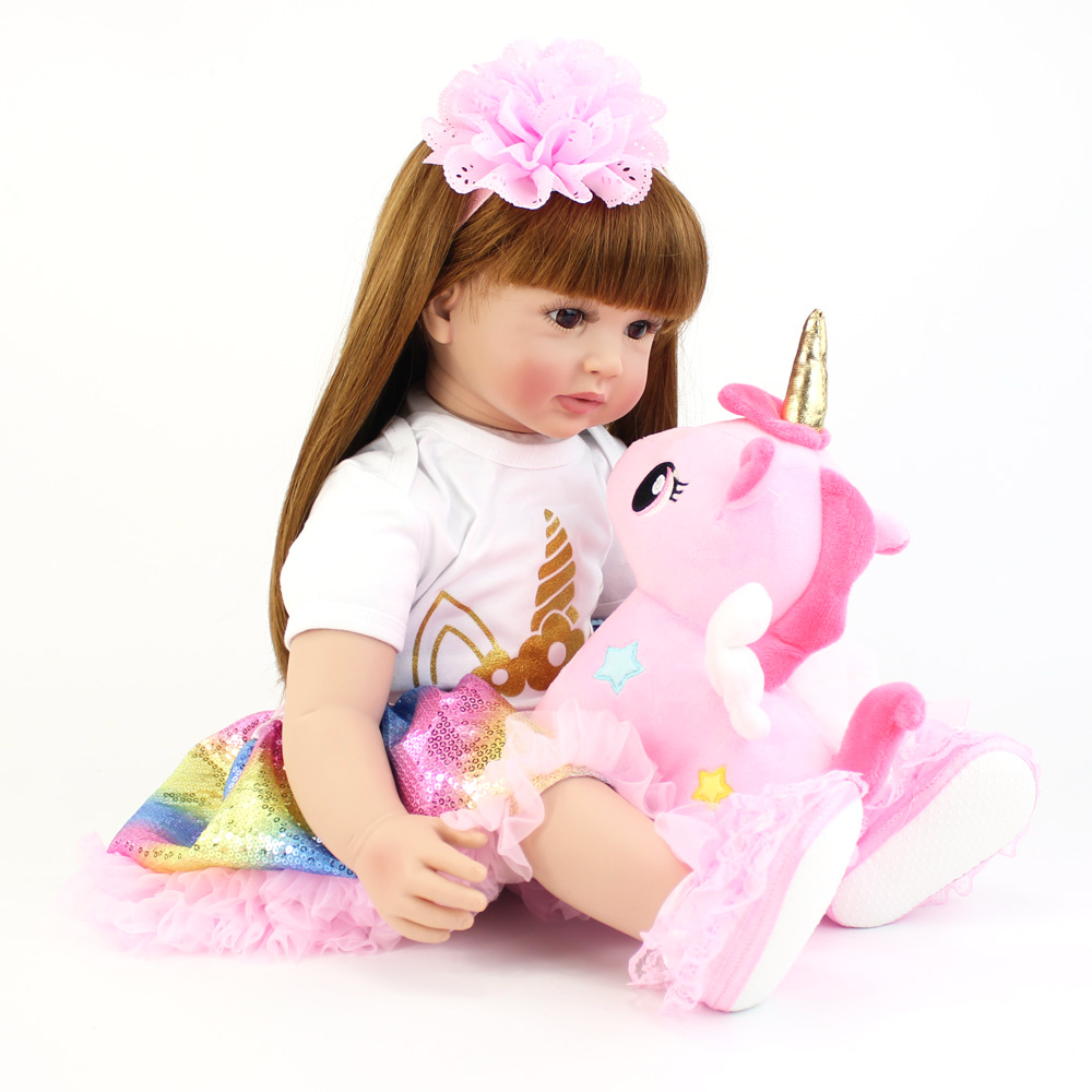 BZDOLL 60cm Lifelike Reborn To - Unicorn Stuffed Toy 评论和价格