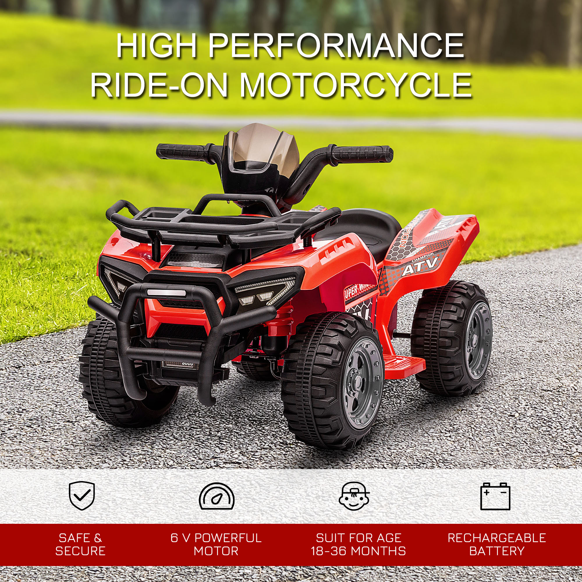 Kids 6V Battery Powered Ride O - Kids Toys Quad 评论和价格
