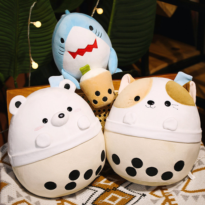 Cartoon Animals Shape Boba Stu - Unicorn Stuffed Toy 评论和价格